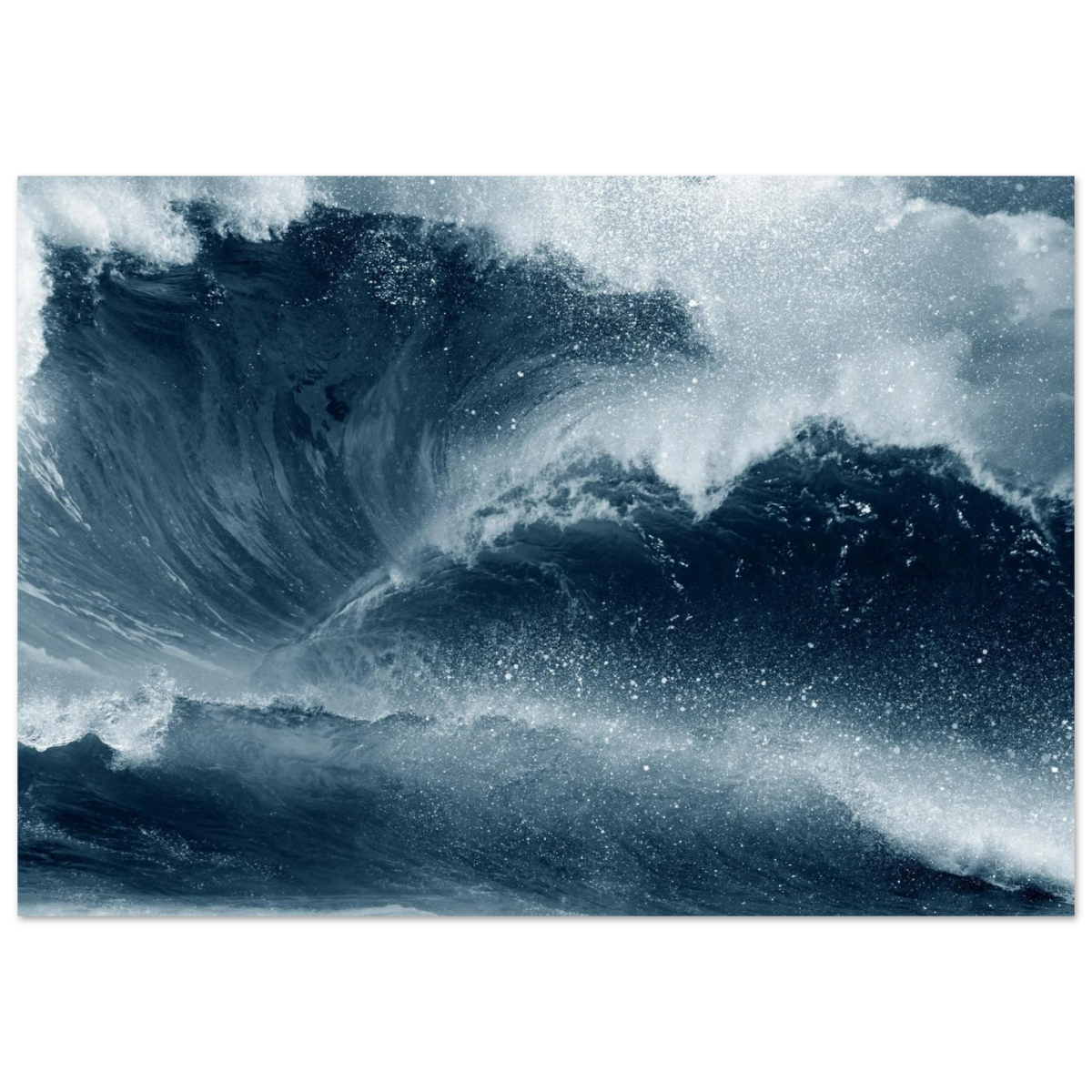 "Tempest Surge" – Monochrome Ocean Wave Wall Art Print - Fine Art Poster - 70x100 cm / 28x40″ - 