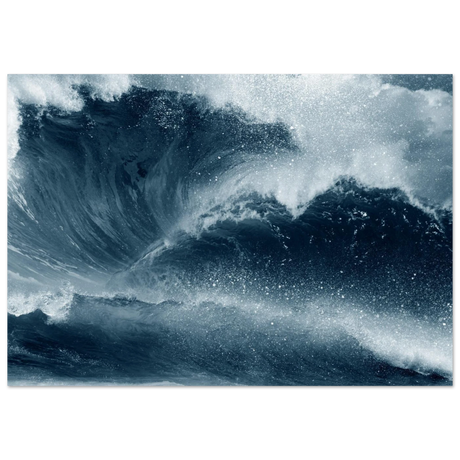 "Tempest Surge" – Monochrome Ocean Wave Wall Art Print - Fine Art Poster - 70x100 cm / 28x40″ - 