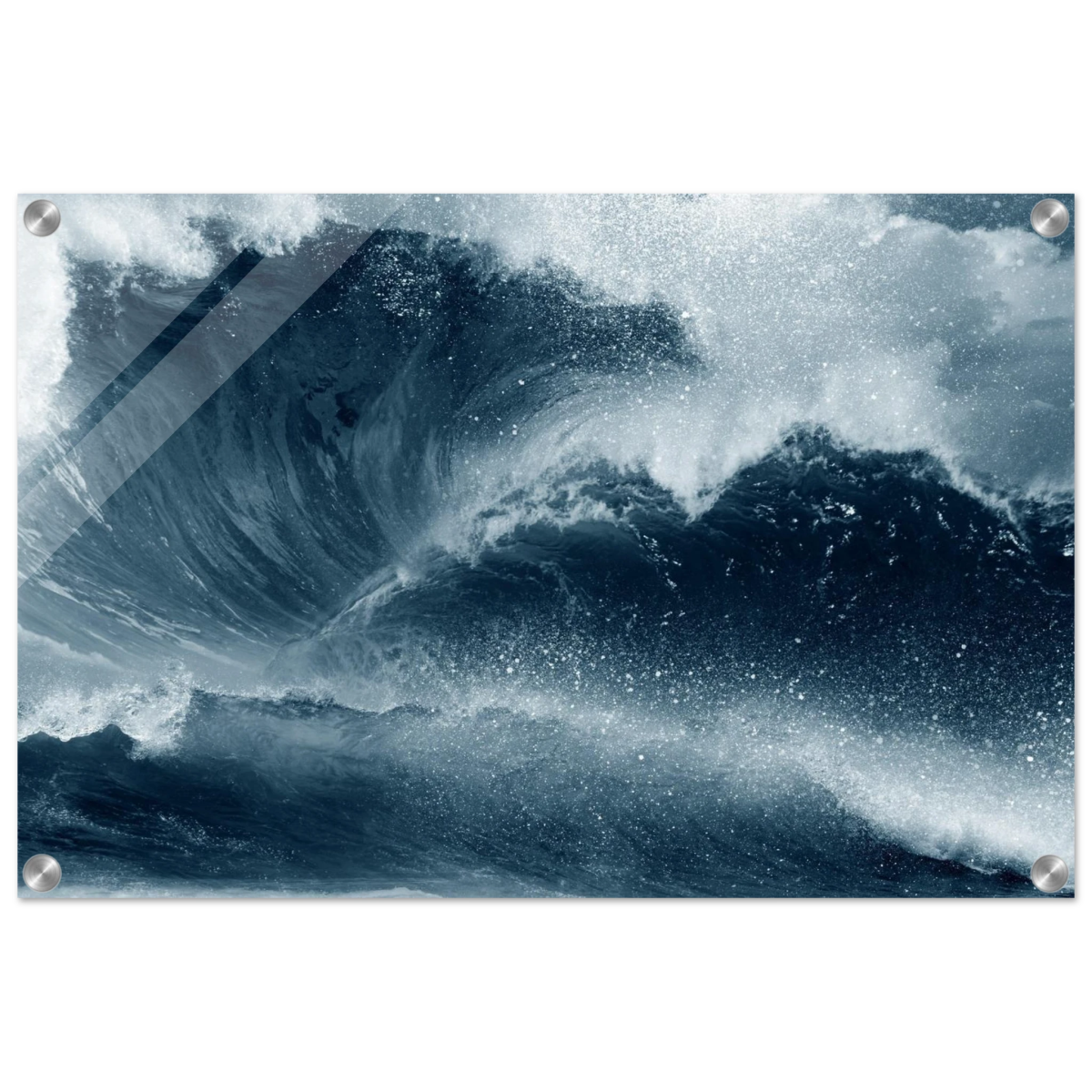 "Tempest Surge" – Monochrome Ocean Wave Wall Art Print - Acrylic Print - 40x60 cm / 16x24″ - 