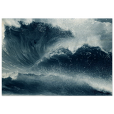 "Tempest Surge" – Monochrome Ocean Wave Wall Art Print - Wood Prints - 70x100 cm / 28x40″ - 