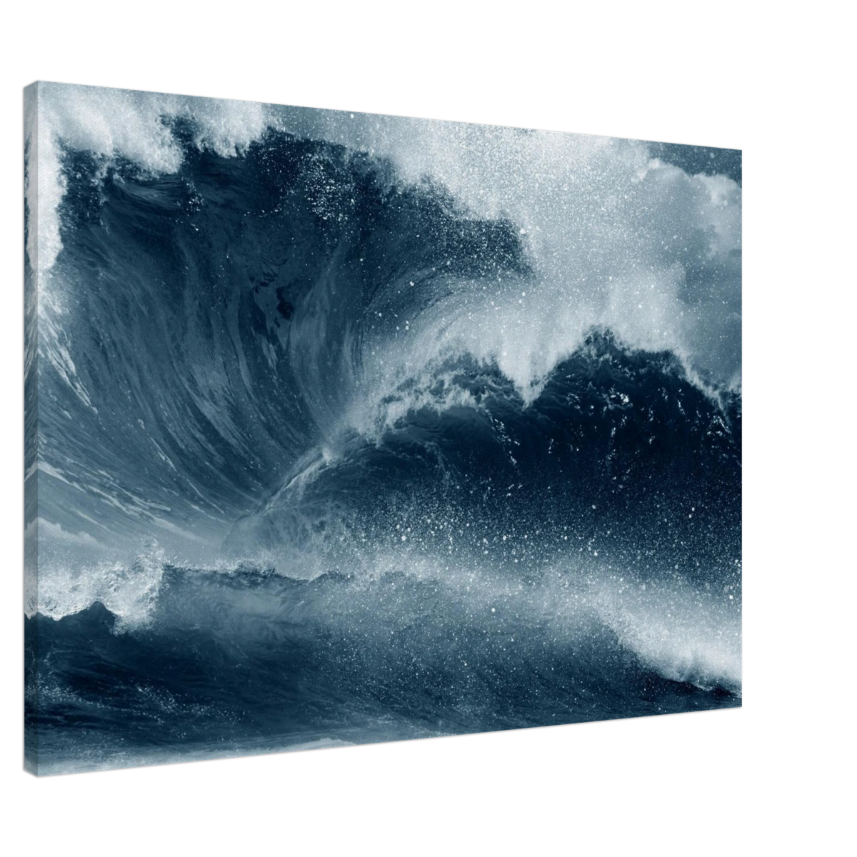 "Tempest Surge" – Monochrome Ocean Wave Wall Art Print - Canvas - 70x100 cm / 28x40″ - 
