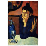 The Absinthe Drinker by Pablo Picasso | Vintage wall art print | Blue Period - Wood Prints - 40x60 cm / 16x24″ - 