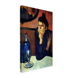 The Absinthe Drinker by Pablo Picasso | Vintage wall art print | Blue Period - Canvas - 30x45 cm / 12x18″ - 