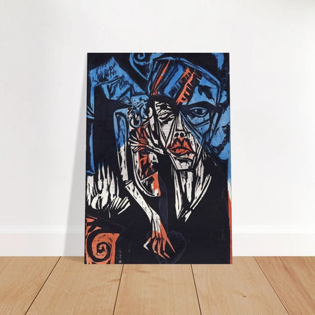 The Agonies of Love by Ernst Ludwig Kirchner Wall art print - Brushed Aluminum Print - 70x100 cm / 28x40″ - 