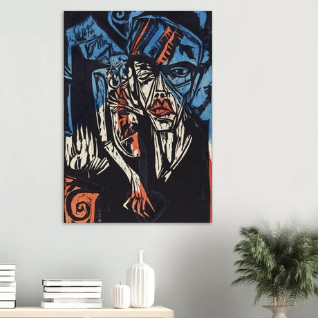 The Agonies of Love by Ernst Ludwig Kirchner Wall art print - Wood Prints - 70x100 cm / 28x40″ - 10 mm