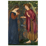 The Annunciation by Sir Edward Burne–Jones | A Masterpiece of Pre - Raphaelite Art | wall Art Print - Wood Prints - 20x30 cm / 8x12″ - 