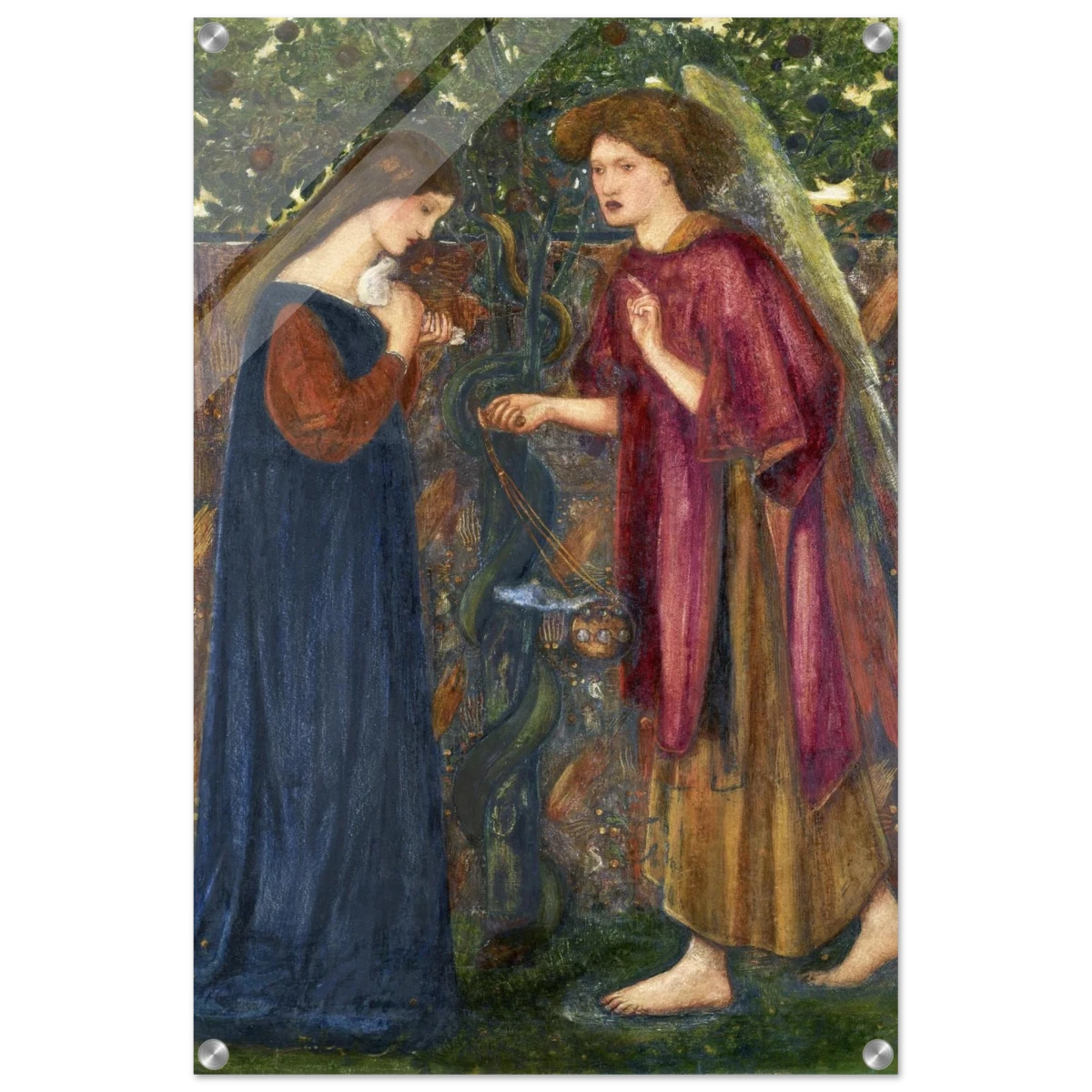 The Annunciation by Sir Edward Burne–Jones | A Masterpiece of Pre - Raphaelite Art | wall Art Print - Acrylic Print - 50x75 cm / 20x30″ - 