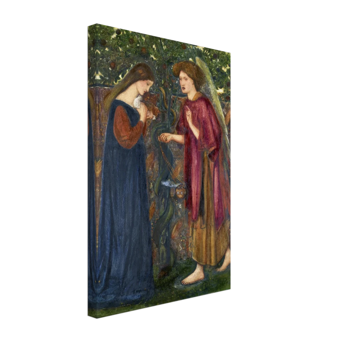 The Annunciation by Sir Edward Burne–Jones | A Masterpiece of Pre - Raphaelite Art | wall Art Print - Canvas - 30x45 cm / 12x18″ - 