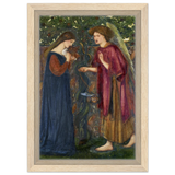 The Annunciation by Sir Edward Burne–Jones | A Masterpiece of Pre - Raphaelite Art | wall Art Print - Framed Canvas - 20x30 cm / 8x12″ - Wood frame
