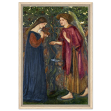 The Annunciation by Sir Edward Burne–Jones | A Masterpiece of Pre - Raphaelite Art | wall Art Print - Framed Canvas - 40x60 cm / 16x24″ - Wood frame