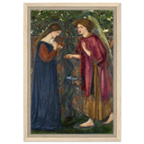 The Annunciation by Sir Edward Burne–Jones | A Masterpiece of Pre - Raphaelite Art | wall Art Print - Framed Canvas - 30x45 cm / 12x18″ - Wood frame