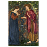 The Annunciation by Sir Edward Burne–Jones | A Masterpiece of Pre - Raphaelite Art | wall Art Print - Wood Prints - 50x75 cm / 20x30″ - 