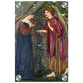 The Annunciation by Sir Edward Burne–Jones | A Masterpiece of Pre - Raphaelite Art | wall Art Print - Acrylic Print - 20x30 cm / 8x12″ - 