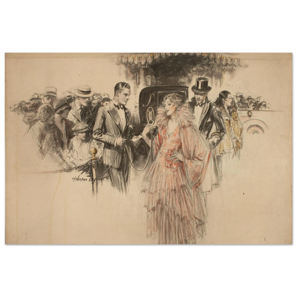 "The Arrival" – Gilded Age Fashion & Society by H. Weston Taylor | Vintage Illustration Wall Art Print - Fine Art Poster - 30x45 cm / 12x18″ - 