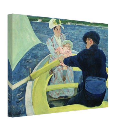 The Boating Party by Mary Cassatt | Vintage Art Print - Canvas - 30x40 cm / 12x16″ - 