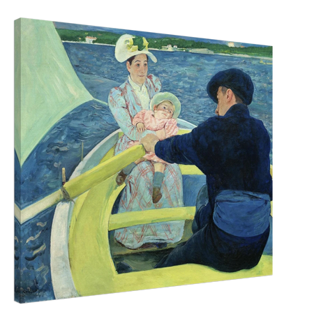The Boating Party by Mary Cassatt | Vintage Art Print - Canvas - 60x75 cm / 24x30″ - 
