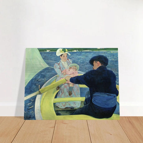 The Boating Party by Mary Cassatt | Vintage Art Print - Brushed Aluminum Print - 30x40 cm / 12x16″ - 