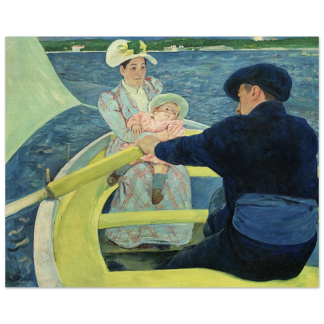The Boating Party by Mary Cassatt | Vintage Art Print - Wood Prints - 40x50 cm / 16x20″ - 