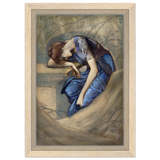 The Briar Rose Series – Study for The Garden Court (1889) by Sir Edward Burne - Jones | Wall art Print - Framed Canvas - 20x30 cm / 8x12″ - Wood frame