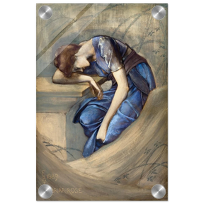 The Briar Rose Series – Study for The Garden Court (1889) by Sir Edward Burne - Jones | Wall art Print - Acrylic Print - 20x30 cm / 8x12″ - 