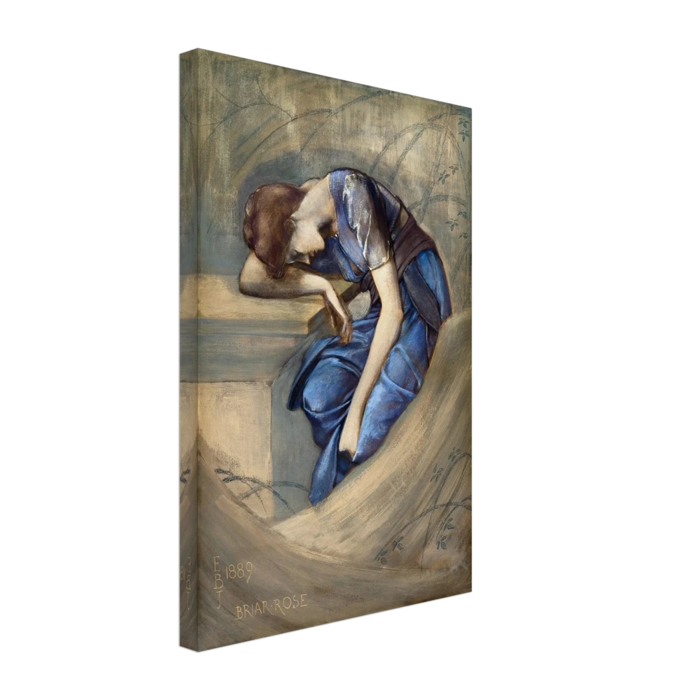 The Briar Rose Series – Study for The Garden Court (1889) by Sir Edward Burne - Jones | Wall art Print - Canvas - 30x45 cm / 12x18″ - 