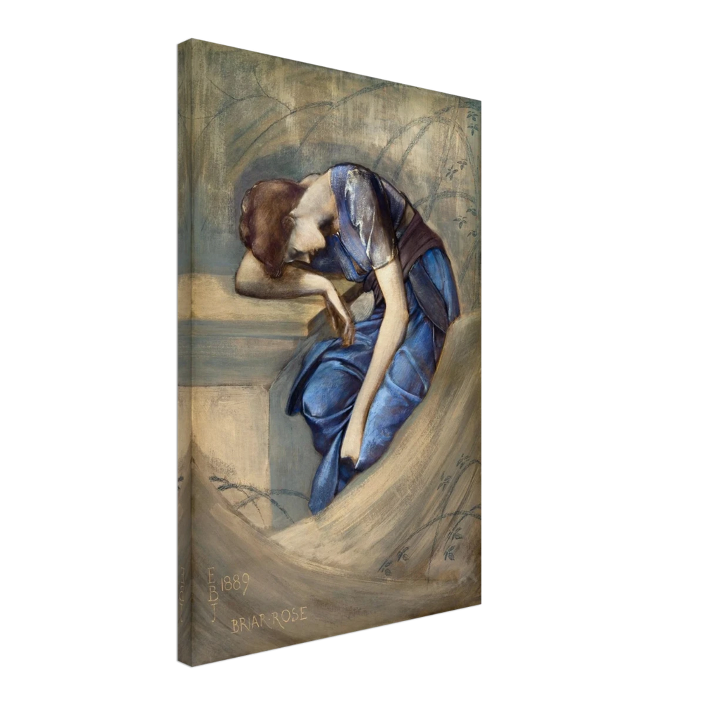 The Briar Rose Series – Study for The Garden Court (1889) by Sir Edward Burne - Jones | Wall art Print - Canvas - 40x60 cm / 16x24″ - 