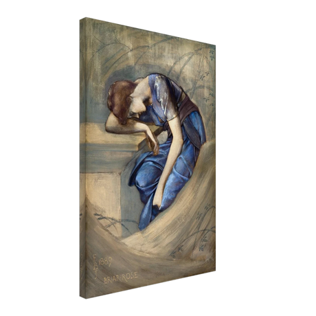 The Briar Rose Series – Study for The Garden Court (1889) by Sir Edward Burne - Jones | Wall art Print - Canvas - 40x60 cm / 16x24″ - 