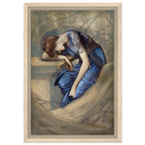 The Briar Rose Series – Study for The Garden Court (1889) by Sir Edward Burne - Jones | Wall art Print - Framed Canvas - 30x45 cm / 12x18″ - Wood frame
