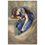 The Briar Rose Series – Study for The Garden Court (1889) by Sir Edward Burne - Jones | Wall art Print - Fine Art Poster - 30x45 cm / 12x18″ - 