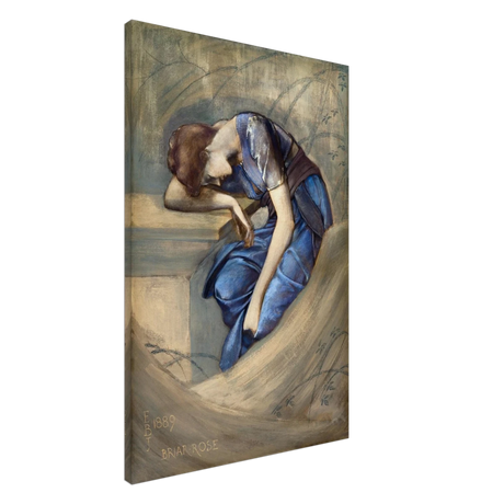 The Briar Rose Series – Study for The Garden Court (1889) by Sir Edward Burne - Jones | Wall art Print - Canvas - 60x90 cm / 24x36″ - 