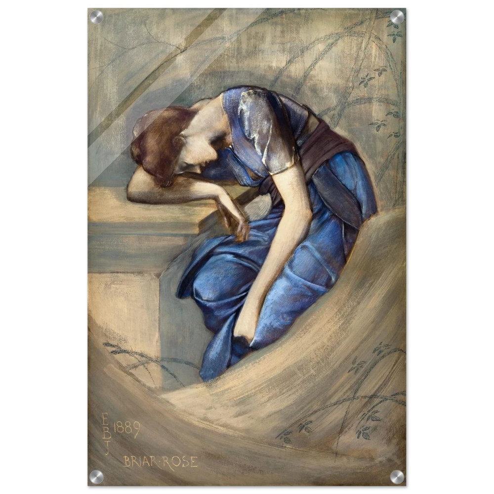 The Briar Rose Series – Study for The Garden Court (1889) by Sir Edward Burne - Jones | Wall art Print - Acrylic Print - 50x75 cm / 20x30″ - 