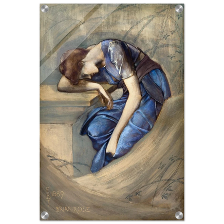The Briar Rose Series – Study for The Garden Court (1889) by Sir Edward Burne - Jones | Wall art Print - Acrylic Print - 40x60 cm / 16x24″ - 