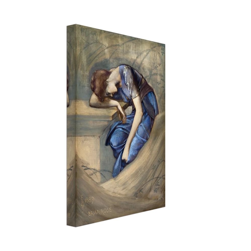 The Briar Rose Series – Study for The Garden Court (1889) by Sir Edward Burne - Jones | Wall art Print - Canvas - 20x30 cm / 8x12″ - 