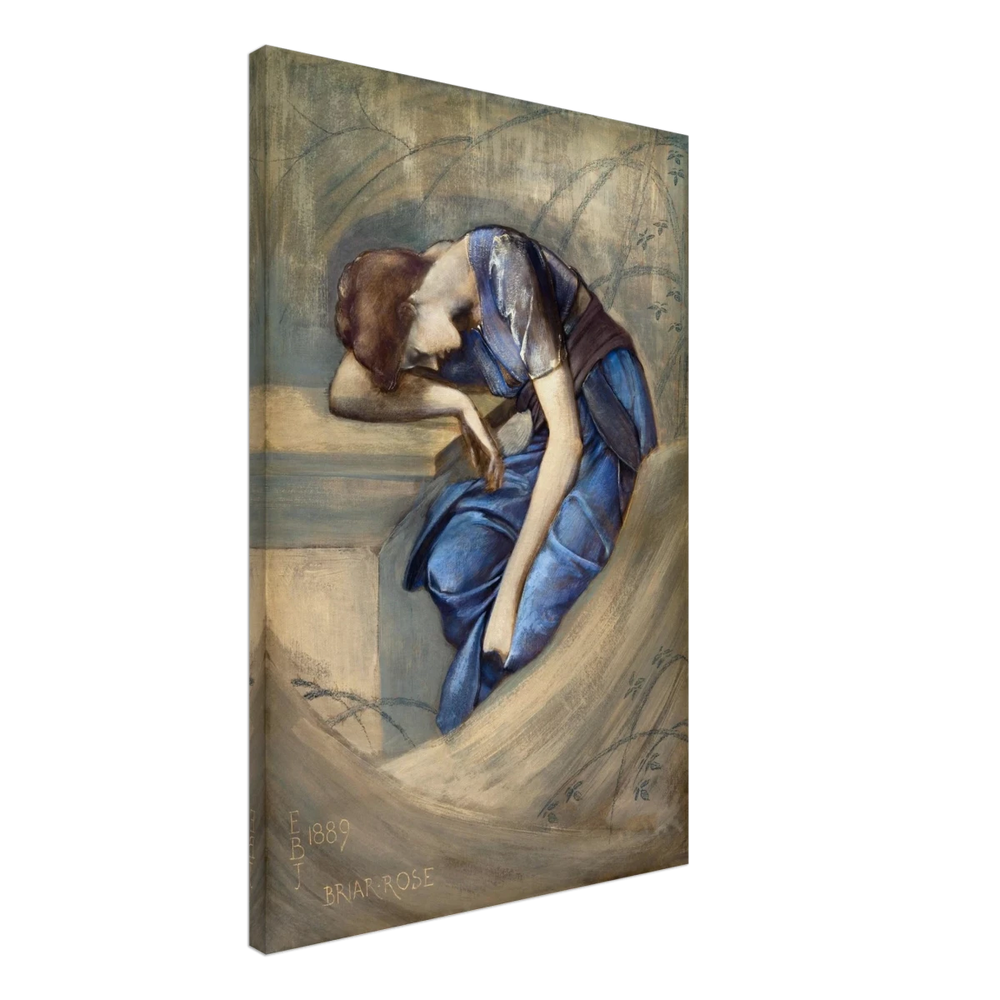 The Briar Rose Series – Study for The Garden Court (1889) by Sir Edward Burne - Jones | Wall art Print - Canvas - 50x75 cm / 20x30″ - 