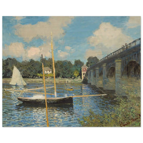 The Bridge at Argenteuil (1874) by Claude Monet | Wall Art Print - 40x50 cm / 16x20″ - Wood Prints - 