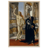 The Calumny of Apelles by Sandro Botticelli | Vintage art Wall art print - 60x90 cm / 24x36″ - Framed Canvas - Wood frame