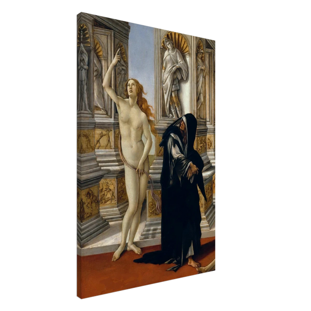 The Calumny of Apelles by Sandro Botticelli | Vintage art Wall art print - 60x90 cm / 24x36″ - Canvas - 