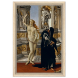 The Calumny of Apelles by Sandro Botticelli | Vintage art Wall art print - 30x45 cm / 12x18″ - Framed Canvas - Wood frame
