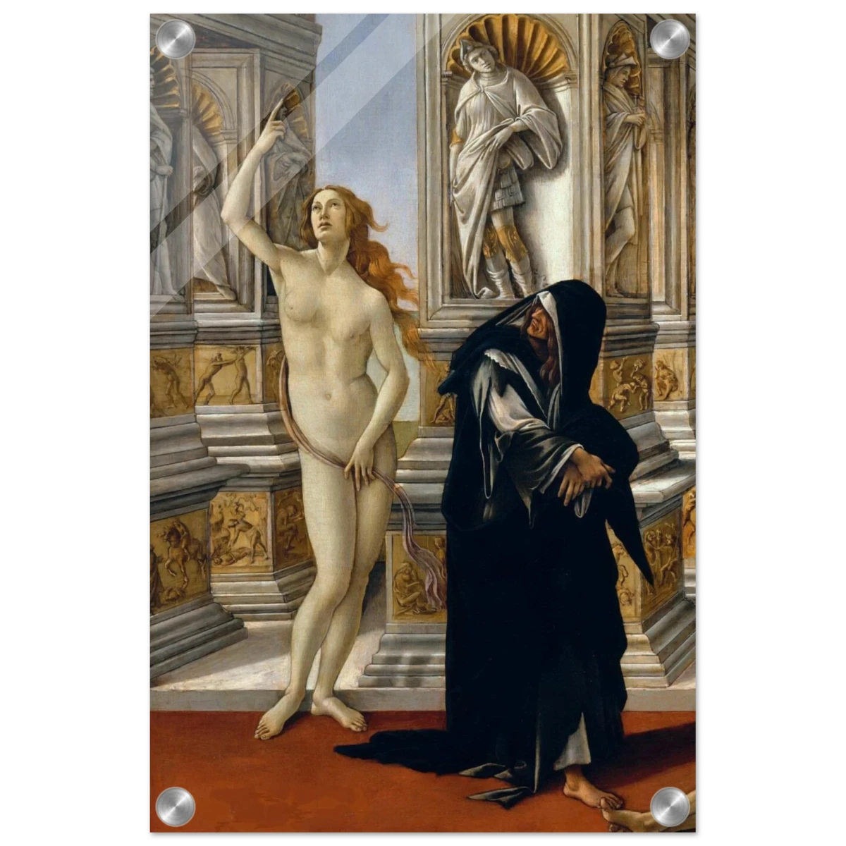 The Calumny of Apelles by Sandro Botticelli | Vintage art Wall art print - 30x45 cm / 12x18″ - Acrylic Print - 