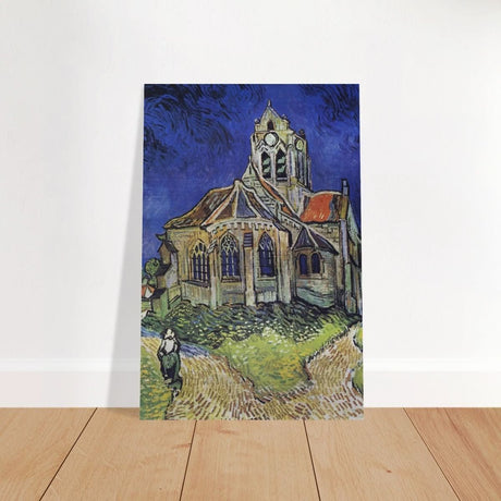 The Church at Auvers by Vincent van Gogh - Brushed Aluminum Print - 50x75 cm / 20x30″ - 