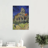 The Church at Auvers by Vincent van Gogh - Wood Prints - 50x75 cm / 20x30″ - 10 mm