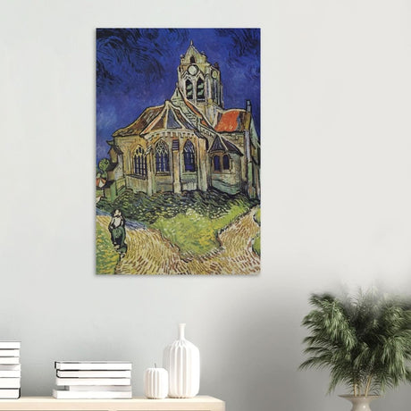 The Church at Auvers by Vincent van Gogh - Wood Prints - 60x90 cm / 24x36″ - 20 mm