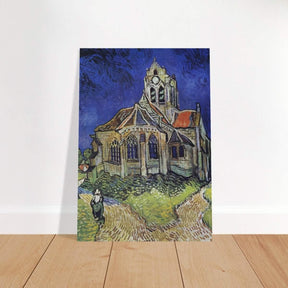 The Church at Auvers by Vincent van Gogh - Brushed Aluminum Print - 70x100 cm / 28x40″ - 