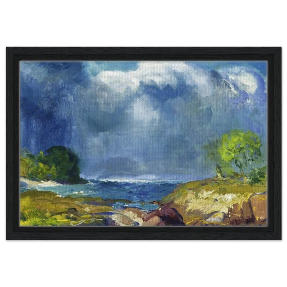 The Coming Storm by George Bellows 1916 Wall | art print - 30x45 cm / 12x18″ - Framed Canvas - Black frame