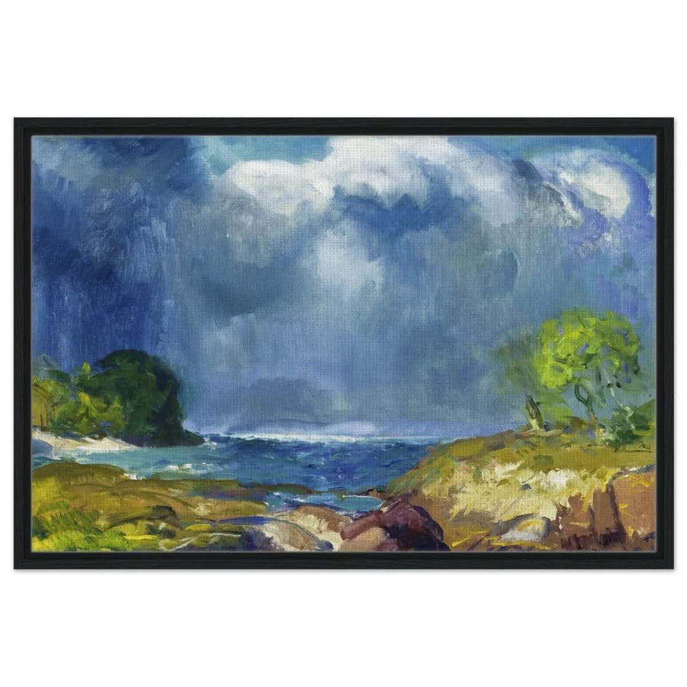 The Coming Storm by George Bellows 1916 Wall | art print - 60x90 cm / 24x36″ - Framed Canvas - Black frame