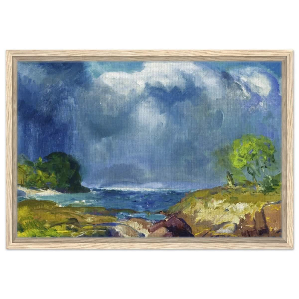 The Coming Storm by George Bellows 1916 Wall | art print - 40x60 cm / 16x24″ - Framed Canvas - Wood frame