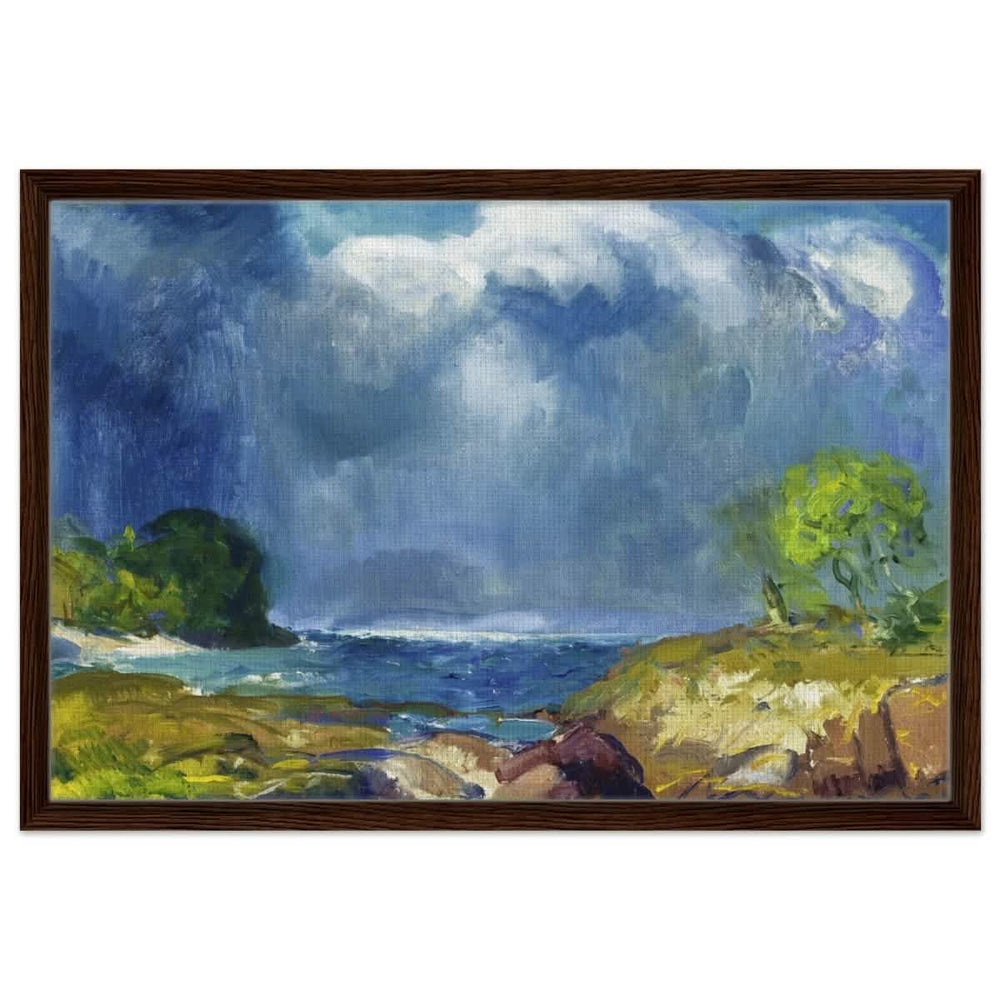The Coming Storm by George Bellows 1916 Wall | art print - 50x75 cm / 20x30″ - Framed Canvas - Dark wood frame