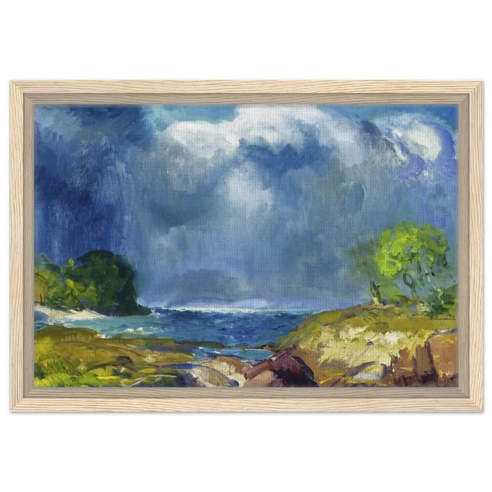 The Coming Storm by George Bellows 1916 Wall | art print - 30x45 cm / 12x18″ - Framed Canvas - Wood frame