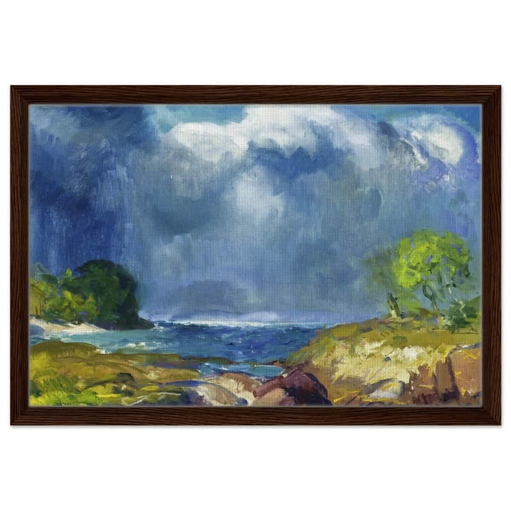The Coming Storm by George Bellows 1916 Wall | art print - 40x60 cm / 16x24″ - Framed Canvas - Dark wood frame