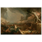 The Course of Empire – Destruction by Thomas Cole | Classic Historical Art Print - Wood Prints - 50x75 cm / 20x30″ - 